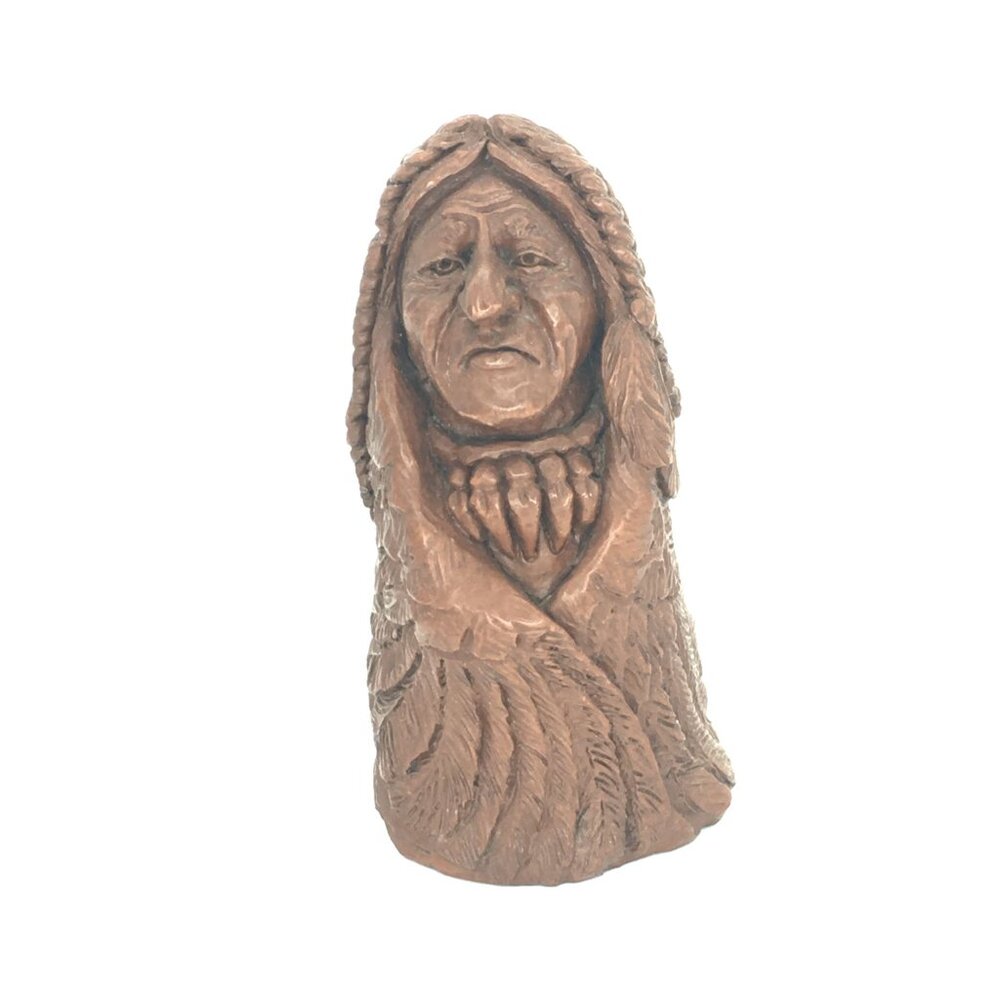 Vintage Red Mill Mfg Native American Indian Bust Figurine USA 1993 #390